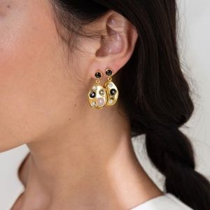Anna Beck Wavy Multi Stone Earrings
